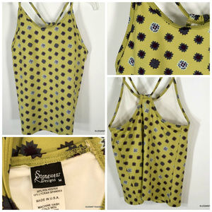 Stonewear Designs Olive GREEN Fitness Strappy Top